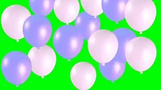 Green Screen Purple & Pink Raising Balloon's