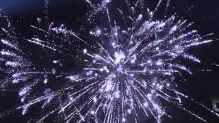 Fireworks Filmed by drone UAV DJI Phantom 4th of July Alconbury RAF Base Huntingdon