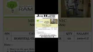 NEED HOSPITAL CLEANER FOR SAUDI #youtubeshorts #india #jobs #trending