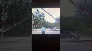 Man gets it in the head by railroad crossing gate