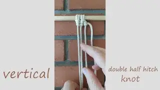 How to macrame: tie the vertical larks head knot with a loop tutorial,  (lesson 12)#shorts