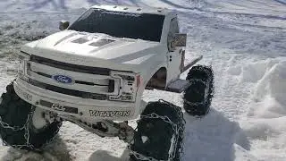 Axial SCX6 - Ford F250 - Just another snow day!