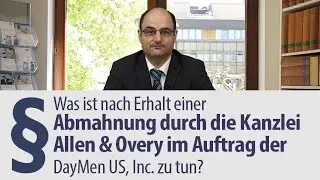 DayMen US, Inc. | Abmahnung | Hilfe |  Anwalt