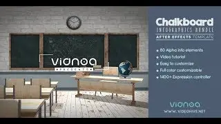 Chalkboard Infographics Bundle | After Effects Template | Video Displays