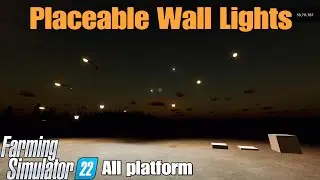 Placeable Wall Lights   / FS22 mod for all platforms