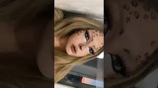 Leopard makeup 🐆 #halloween #halloweenmakeup #leopardmakeup #halloween2025