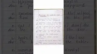 Rearrange the words to make sentences