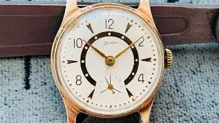 Men's Wrist Watch Pobeda ZIM 15 jewels anodized case made in USSR/Early Soviet Watch Победа Victory