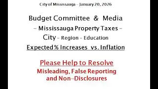2026 01 20   Presentation   Property Tax Increases   Mississauga Budget Committee 1