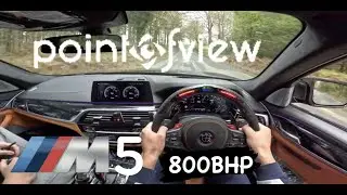 POV country road drive  BMW F90 M5 Stage 2,  LED steering wheel
