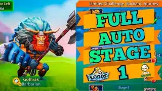 Lords mobile Barbarian Limited Challenge Stage 1|Gothrak Stage 1 auto|Barbaric Stage 1 auto