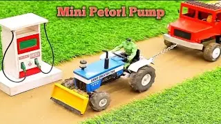 Diy tractor mini Bulldozer concrete road | Construction Vehicles  #agriculturalmachinery #tractor 