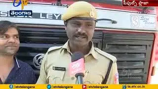 Pigeon Trapped in Kite Manja | Rescued by Fire Department | at People's Plaza | Hyderabad