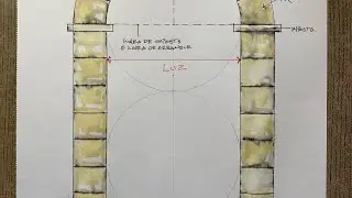 Arco de medio punto Trazo y dibujo