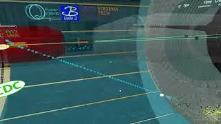 Pion interaction with detector (Belle II in Virtual Reality)