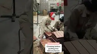 Упаковка террасной плитки из ДПК для клиентов || Упаковка ||   EUROSTARK #eup #decking