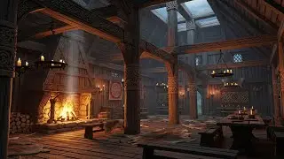 Cozy Hearth 🕯️ Medieval Longhouse Serenity &ndash; Celtic Winter Tales