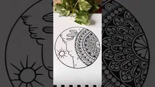 Landscape Art | Mandala Tutorial step by step #mandalatutorial #mandala #creativeart #artshorts