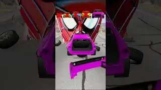 Giant Car vs Mini Cars Crash Test | BeamNG Drive #beamng #car #shorts
