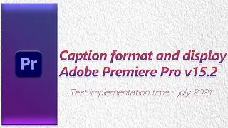 Caption format and display Adobe Premiere Pro