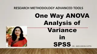 One Way ANOVA(spss)(example)(analysis of variance)