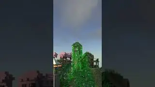 XXL Slime Drops on Our Minecraft Tower 💚 (Gone Wrong)