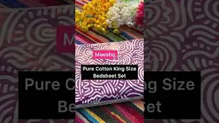 Pure Cotton king size bedsheet set #meesho #ytshorts #bedsheets #bedsheetset#shopping#onlineshopping