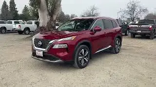 2023 Nissan Rogue Scarlet Ember Charcoal madera Visalia Fresno Financing Clovis Used stock Service