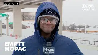 Empty Austin Roads as Ice Storm Keeps Drivers Home (1/25)