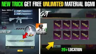 😲Trick Free Material & M416 Glacier Level Max Easley | Free Me Material Kaise Len Bgmi Me