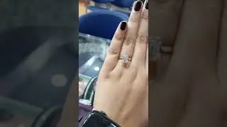 Moissanite Solitaire| Emerald Shape Ring| Gold Jwry| Solitaire White Gold Ring| Moissanite Ring|