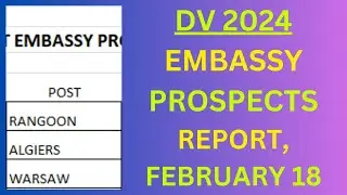 DV 2024 Embassy PROSPECTS, February 18