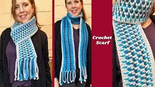 Beautiful Crochet Scarf Tutorial- Uses Basic Crochet Stitches