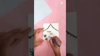 Holi special greeting card | #shorts #craft #youtubeshorts #holi
