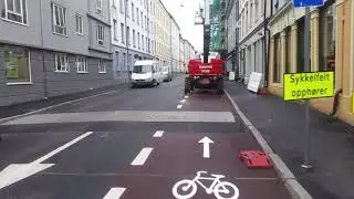 Stengt sykkelfelt Markveien Oslo