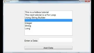 Visual Basic.Net Absolute Beginners Tutorial Adding Data To a ListBox