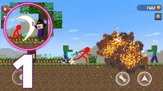 Stickman vs Craftman - Gameplay Walkthrough Part 1 - Tutorial (iOS, Android)