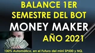 Balance del Robot Money Maker (1er semestre del a&ntilde;o 2021) +16.000 USD