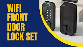 WiFi Front Door Lock Set - SMONET Fingerprint Keyless Entry Smart Locks Handle Set