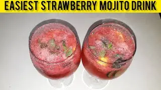 Easy Strawberry Mojito Drink | How To Make Strawberry Mocktail | Strawberry Lemonade
