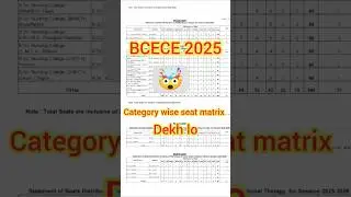Bcece counselling seat Matrix Out 😳
