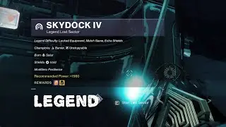 Destiny 2 SKYDOCK IV Lost Sector Legend Solo | Location In The EDZ | S17