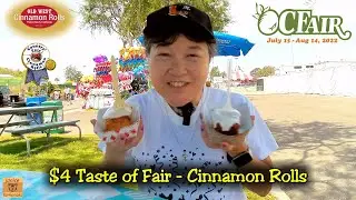 2022 OC Fair: $4 Taste of Fair Food on Thursdays | Half Cinnamon Rolls from 2 booths #ocfair