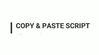 COPY & PASTE SCRIPT for 3ds max
