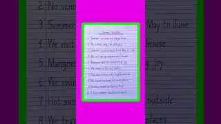 Essay On Summer Vacation/Summer Vacation Essay in English/10 Lines On Summer Vacation in English