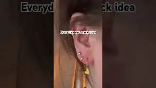 Minimalist ear stack idea✨ #earrings #earringstutorials #goldearrings