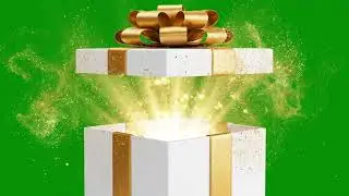 Angelic Light Christmas Gift Box Opening Green Screen Effect 01