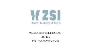 14. Penile implant - instruction for use (ref: ZSI 100)