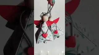 Handmade Origami Christmas Angels with Jingle Bells - Berry Sprigs Design