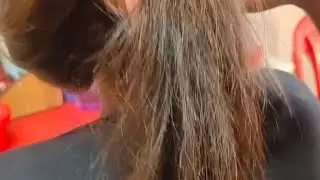 Split hair cutting ❤️ by Apsara Saj Ghar